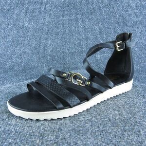 Guess Kelsa Women Strappy Sandal Shoes Size 9‎ Medium Black Synthetic